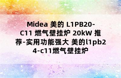 Midea 美的 L1PB20-C11 燃气壁挂炉 20kW 推荐-实用功能强大 美的l1pb24-c11燃气壁挂炉